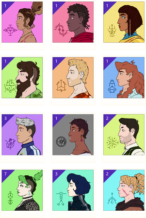 A collection of 12 photo-like images of original characters of mine. From 2022